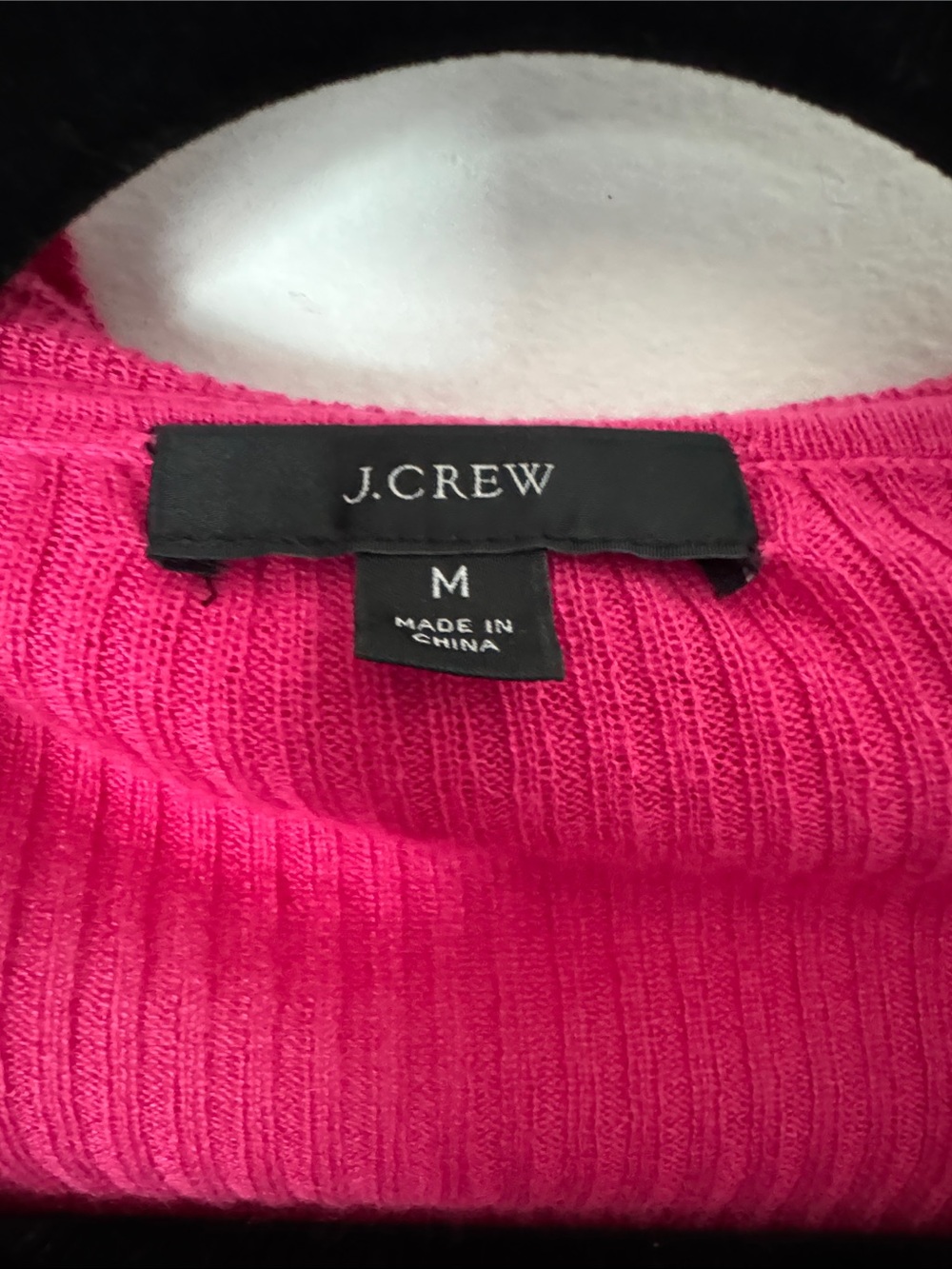 J. Crew Ruffle-Trim Ribbed Tie & Button Cropped Sweater - Picture 2 of 5